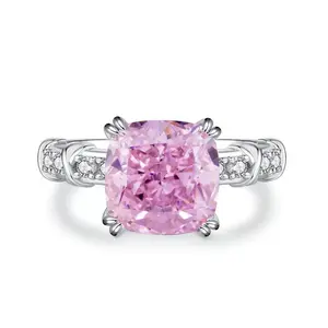 Lit Jewelry | Square Design Ring Lap Created Gemstone 925 Sterling Silver Daily Birthday Auspicious