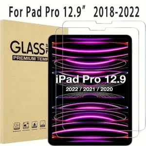 2-Pack Tempered Glass Display Screen Protector for iPad Pro 12.9-inch 2022/2021/2020/2018 - Face Recognition, Ultra Sensitive, Protective Case