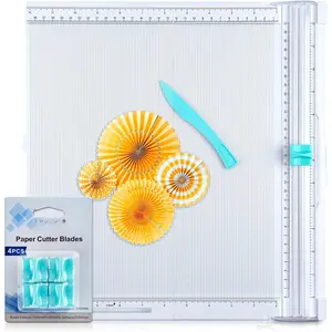 Paper Trimmer Scoring Board (12 x12 inch) & Paper Trimmer Replacement  (4 Pack)