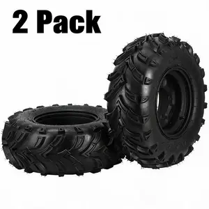 New Upgraded 2pcs 25*8-12 PCD:110*4 ET:3.5+2.5 ATV Tires, All-Terrain Off-Road Replacement Tires, Puncture Resistant & High Load Capacity, Universal for Multi-Purpose Vehicles, Rim(PCD:110 * 4 ET:3.5+2.5)