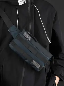 Men's Simple Multi-functional Crossbody Bag, Fashionable Casual Versatile Zipper Shoulder Bag for Daily Commuting, Work and School, Sling Bag for Men, Zipper Bum Bag, Waist Belt Bag