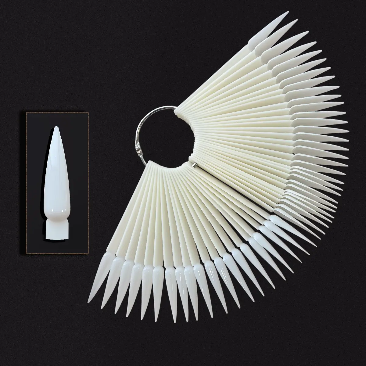 Nail Swatch Sticks - Natural Stiletto