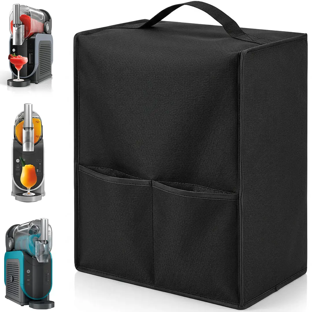 Slushie Machine Cover for Ninja FS300/FS301/FS301C/ FS299 SLUSHi Maker, Ninja Slushie  Heavy Duty Waterproof Case for Frozen Drink Machine (Black)
