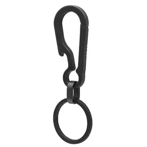 PJYTAC Titanium Keychain Carabiner for Keys Titanium Key Clip Key Rings Heavy Duty Split Keyrings Titanium