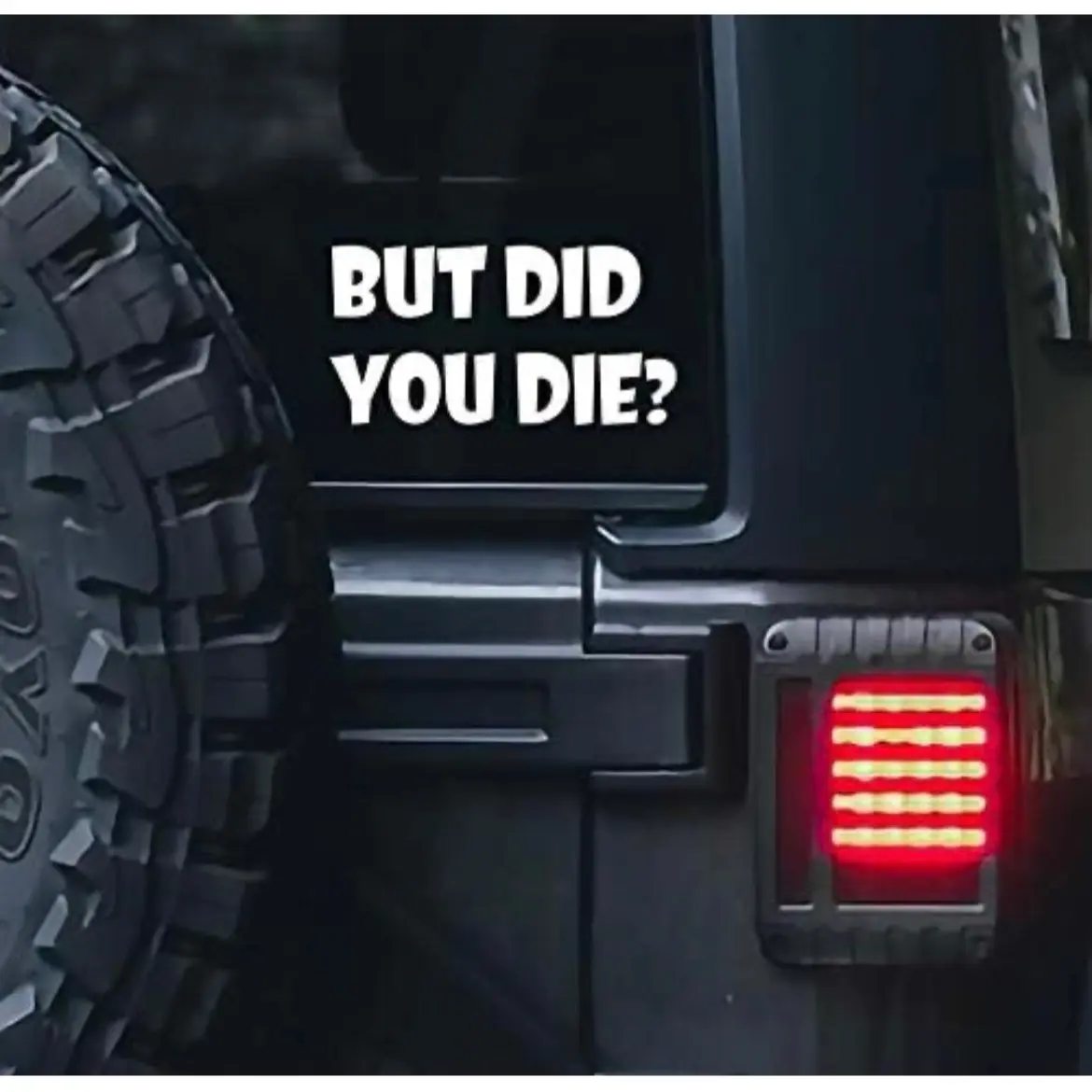 But DID You Die Sticker for Cars Funny Car Vinyl Bumper Sticker Window Decal | White | 6.5" inch