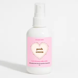 Posh Cocoa Body Milk Mist Spray For Body & Hair - Fragrant Hair and Body Spray Milky Mist - Alcohol Free Body Mist - Hot Chocolate Scent