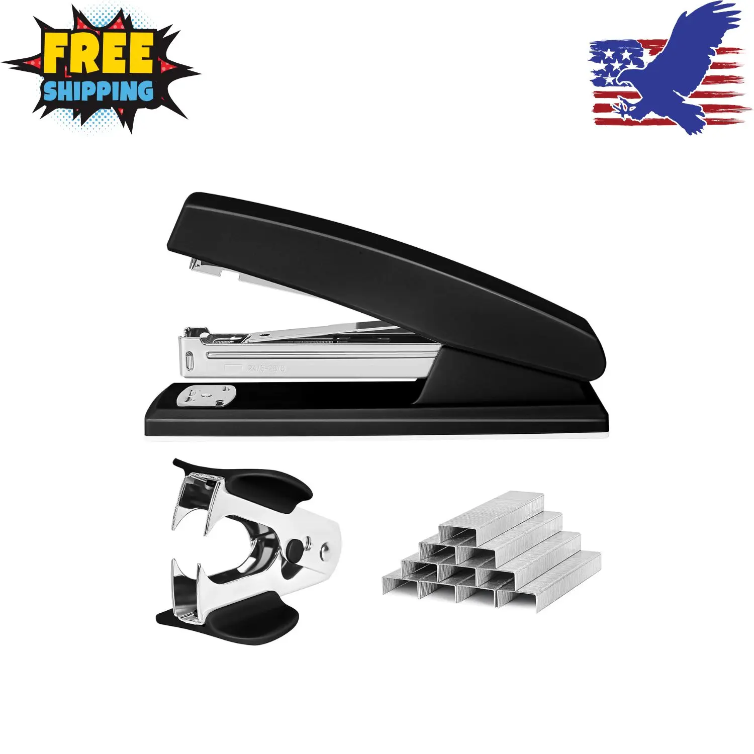 25 Sheet Capacity with 1000 Staples and Staple Remover - Staplers for Desk