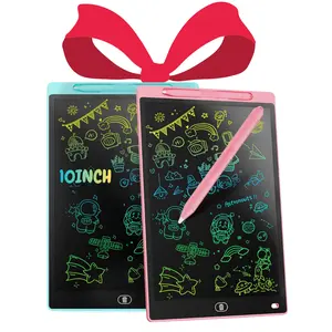 10” LCD Doodle Board for Kids – Colorful Drawing Tablet, Toddler Travel Toy, Perfect Christmas & Birthday Gift for Ages 3-6 Pink Writing Pad