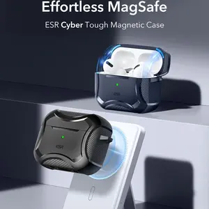 ESR for AirPods 4 Case & AirPods Pro 3/2/1 Case, Magnetic Lid Case, MagSafe Ready, Strong Drop Protection, Cyber Series