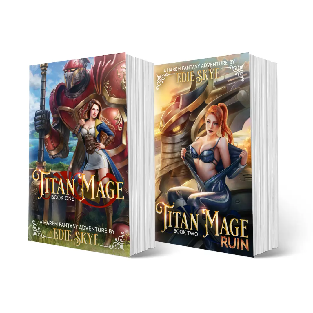 Titan Mage (#1) and Titan Mage Ruin (#2) Signed Paperback Bundle - Isekai Harem Fantasy Action Adventure Romance