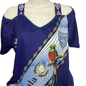 Guatemala Women's Sports Blusa with Quetzal Bird Design and National Emblem Womenswear