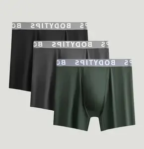 BodyTips 3 Pack Breathable Mesh Boxer Briefs Quick Dry Seamless Fit Design Smooth Boxer Panties No Show Underwear Invisible Briefs Versatile Underwear For Daily Wear Work Office Home Lounge Casual Outfit Workout Training Gym Active Use All Day Wear