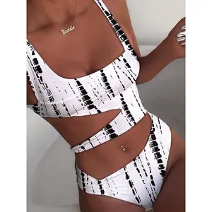 bathing suit New Lady Sexy One-Piece Slim Pure Color Bikini Swimsuit Hawaiian Red ,orange Swimsuit Women Swimming