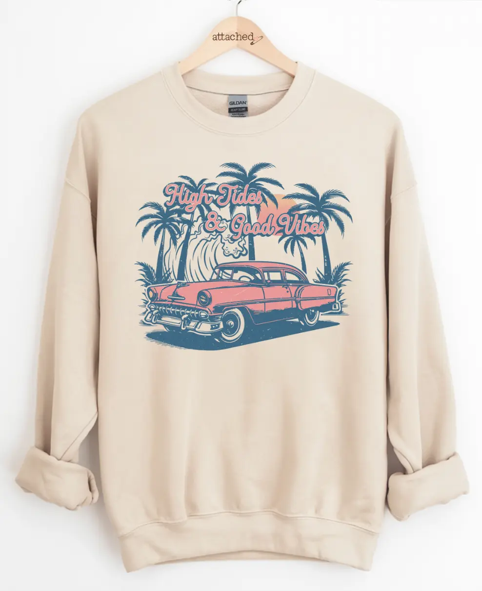 High Tides & Good Vibes Graphic Top