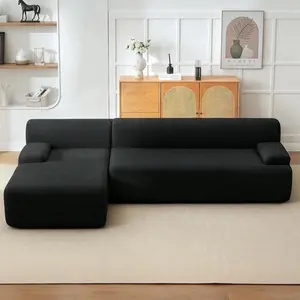 108" Modular Cloud Couch Sectional with Left Chaise, L-Shaped Boneless Sofa