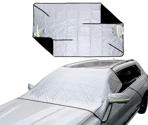 Weather-Resistant Windshield Snow Cover, Thick Car Windshield Protector for Snow, Ice, Hail, UV Sun & Dust Protection (Small/Large)