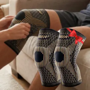 2026 NEW Copper Knee Braces for Knee Pain (2 Pack), UGEM Compression Knee Sleeves with Patella Gel Pad & Side Stabilizers, Workout Sports Knee Support for Men & Women, Meniscus Tear, ACL & Arthritis Relief