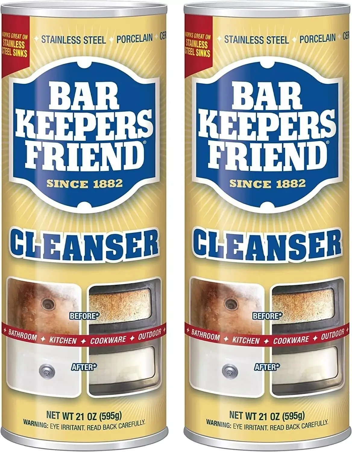 WL01 Bar Keepers Friend 21 oz. All-Purpose Cleaner and Polish (2-Pack)
