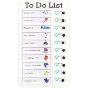 Chore Chart for Adults and Kids, DIY Detachable Daily Checklist, Sliding Routine Chart, Memo Boards Scheduler, Home Planner, Visual Schedule Board