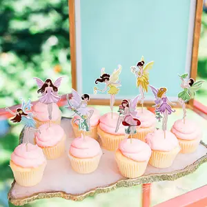 Ballet Cake Decorating Kit, Cute Fairy Character Dessert Table Decorations, Princess Theme Party Supplies, Christmas, Halloween, New Year, Valentine's Day