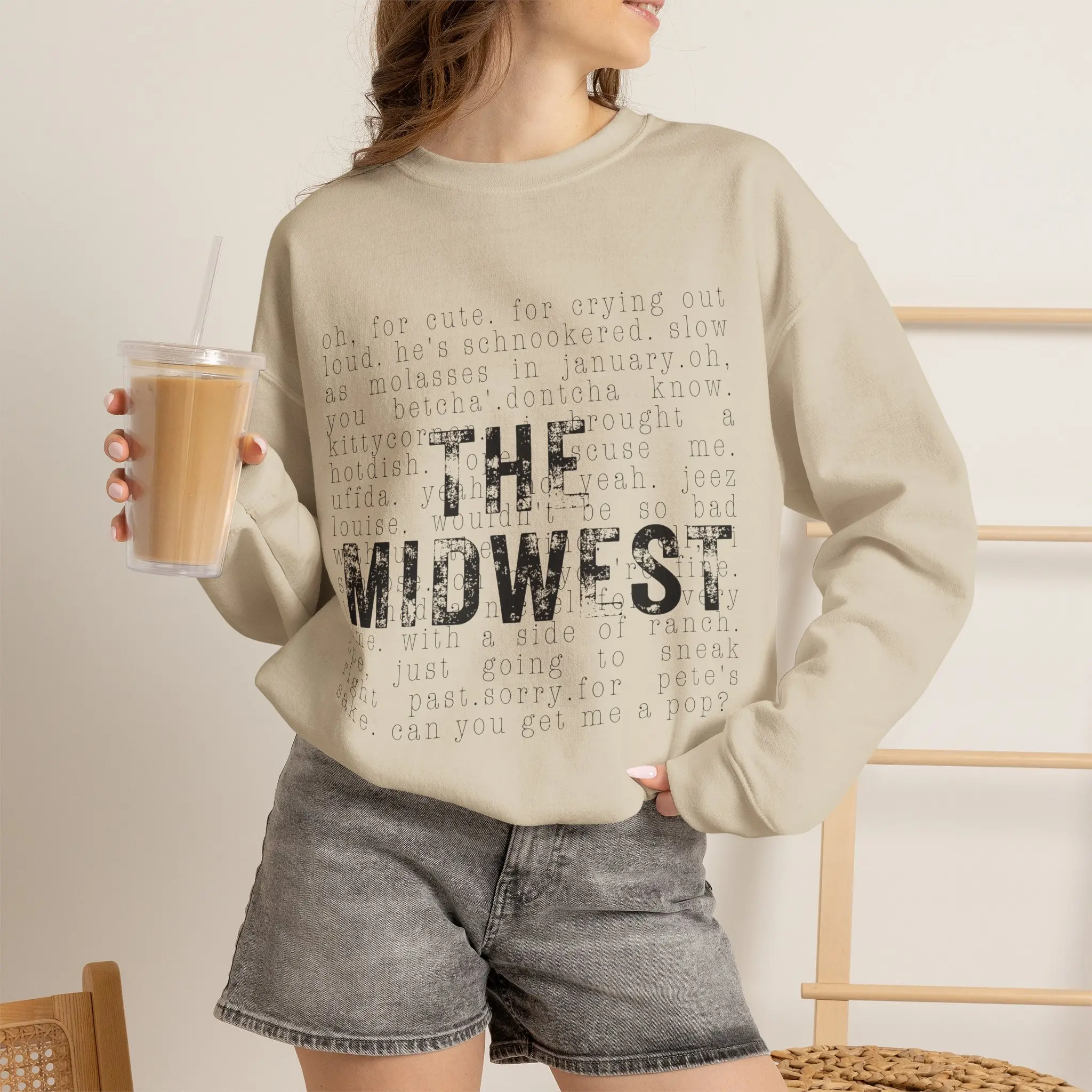 Midwest Distressed Crewneck Sweatshirt