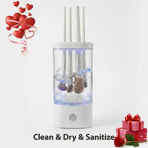 New 3 in 1 Electric Makeup Brush Cleaner | Automatic Makeup Brush Cleaner with Drying Holder | Instant Wash & Spin Dry | Lazy Girl Beauty Hack Gift