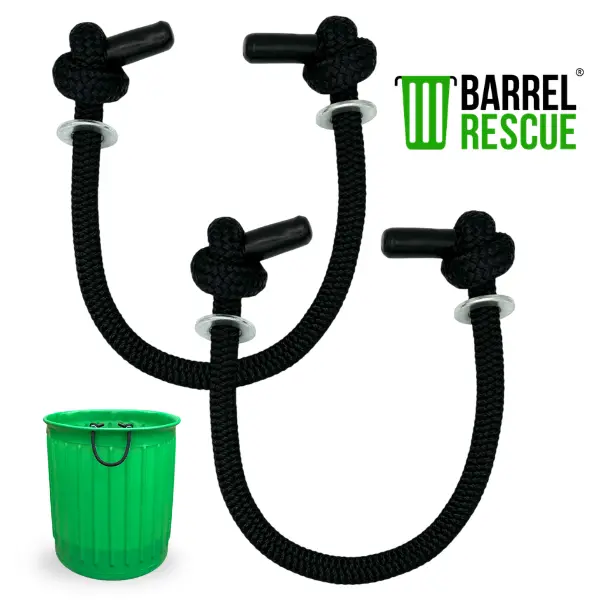 Barrel Rescue Heavy-Duty Replacement Rope Handle Kit, 2-Pack for 60 Gal Landscape Carry Barrels