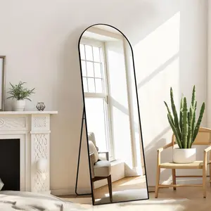BEAUTYPEAK Deluxe Arched Full Length Mirror, Floor Mirror with Stand, Mirror Full Length for Home Wall Decor,64"×21'' for Bedroom Room Decor