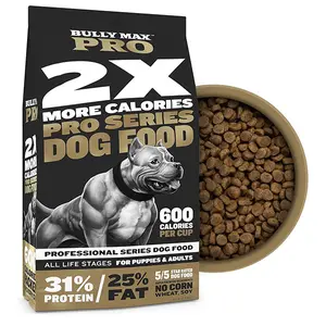 High Calorie & High Protein Dry Dog Food for Puppies & Adults - Healthy Weight Gain & Muscle Building for Small & Large Breeds - Slow-Cooked, 600 Calories/Cup - Chicken Flavor - 4 lb