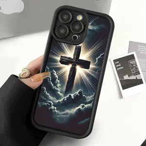 Classic Hot-Selling Faith Letter Holiday Gift Black Sky Eyes Stairs Phone Case Compatible with iPhone 17/17 Air 16/16 Plus/16 Pro/16 Pro Max/15/15 Pro/15 Pro Max/14/14 Plus/14 Pro Max/13/13 Mini/13 Pro/13 ProMax/12/12 Pro/12 Pro Max/11/11 Pro Max/X/XS Max