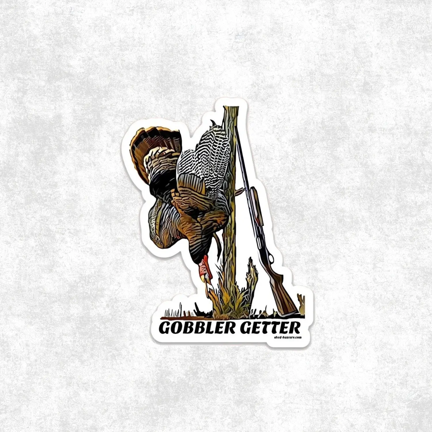 Wild Turkey Hunting Sticker – Longbeard Turkey Gobbler Getter Vinyl Decal for Hunters, Outdoor & Hunting Gear