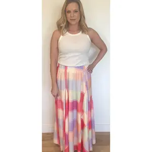 Outside The Lines Skirt-Multi Color