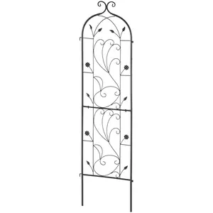 VEVOR Garden Trellis for Climbing Plants, 60 x 15 in, Rustproof Metal Garden Flower Trellis, Outdoor Climbing Rose Trellis Cucumbers Support, Decorative Tall Clematis Trellis for Courtyards LawnsSummervibes