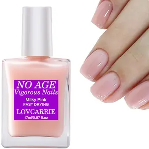 LOVCARRIE Nude Pink Nail Strengthener 17ml Leaves nails smooth and enhances shine Perfect holiday gift Nail care essential Glossy