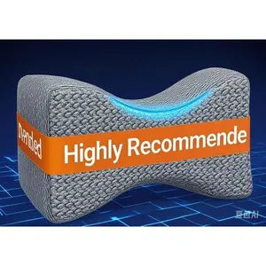 Orthopedic Support Pillow for Side Sleepers, Leg Cushion for Pain Relief, Contoured Knee Pillow for Spine Alignment, Sciatica & Hip Pain, Ergonomic Design for Blood Circulation, Grey
