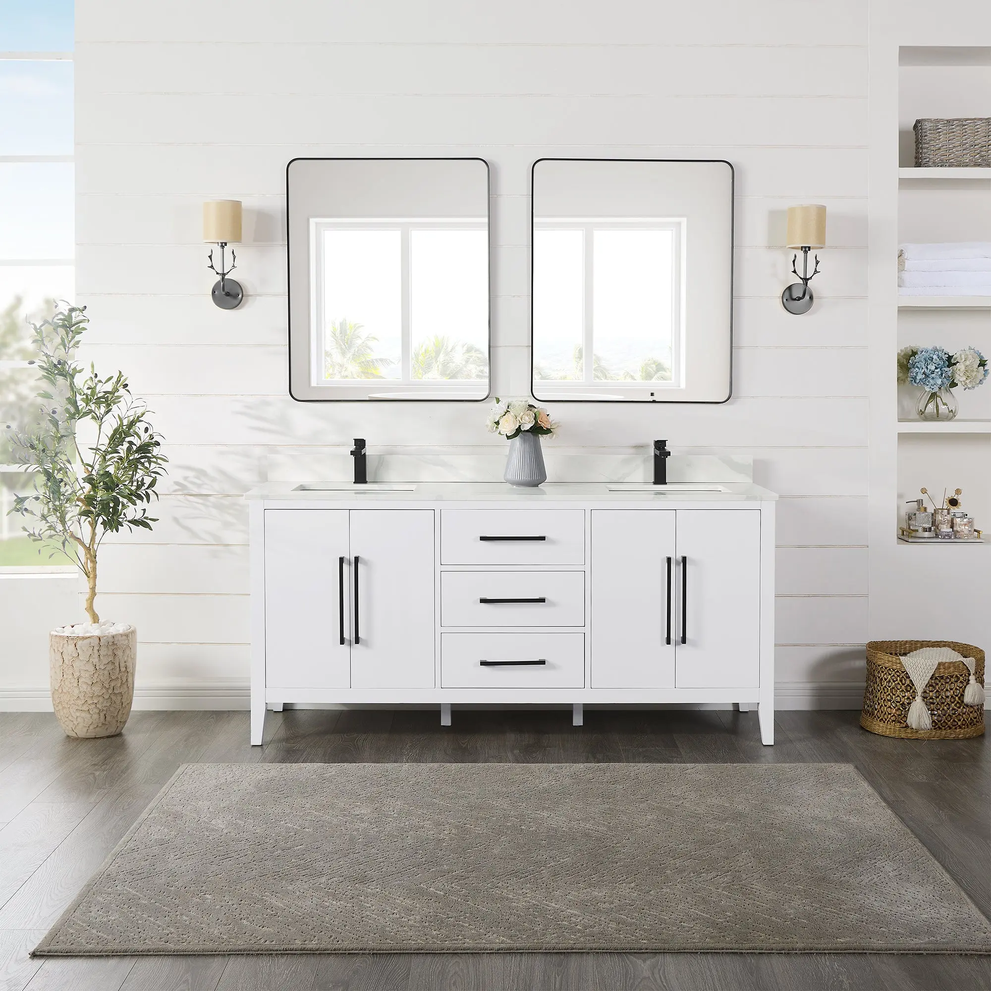Laurel 72" double vanity with top