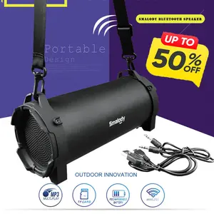 USB Rechargeable Portable Wireless Boombox with 3.5mm AUX Input Jack BT Boombox Speaker Large Outdoor Speaker Boombox MP3/USB Port Loud Stereo System for Home Outdoor Party NEW