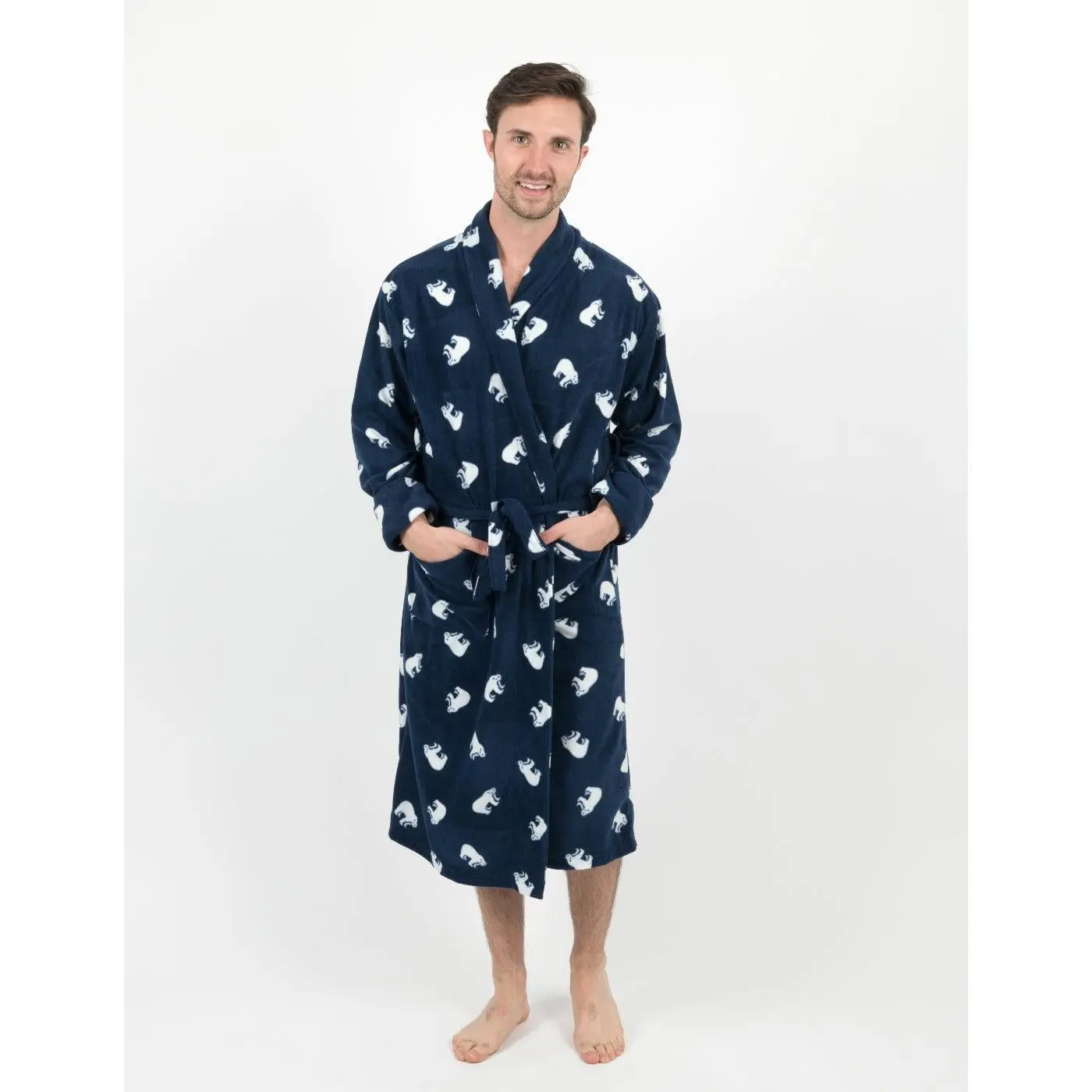 Mens Fleece Polar Bear Robe