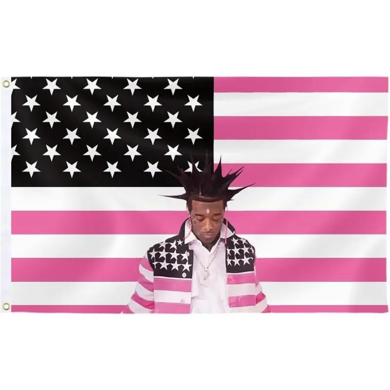 United States Flag Tapestry Pink Flag Lil Rapper Uzi Flag Music Album Cover Lightweight Print Home Wall Decor Bedroom Living Room College Dormitory cheap stuff for your room tapestry Poster Decoration
