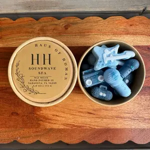H|H Soundwave Sea Hand Poured Wax Melts Scoops 4.0 oz | 113 G -  Wax Scoop Cups for Cozy Fragrance