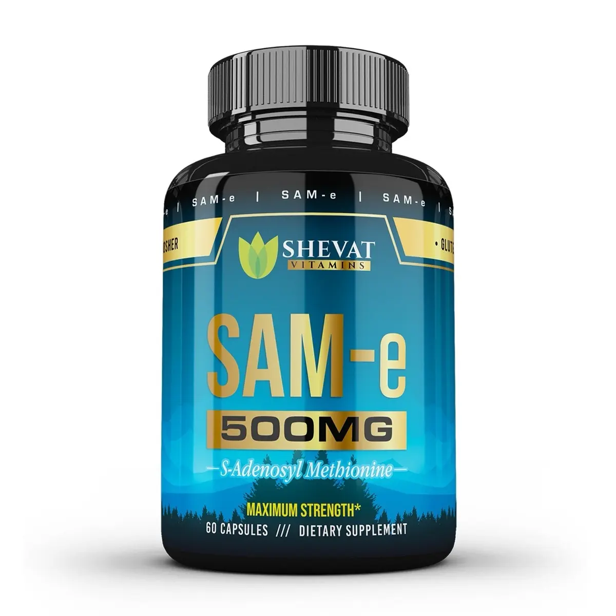 SAM-e 500mg – Liver & Mood Support Supplement | 60 Capsules | Non-GMO, Gluten-Free, Vegan | Made in USA Healthcare Natural