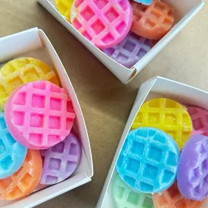 Gummy Bear Scented Waffle Wax Melts - Highly Fragrant Decorative Candles in Colorful Boxes