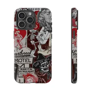 Vintage Western Cowboy Motel Phone Case Themed Phone Case Premium Matte Texture, Protection, Shockproof, Anti-Drop, Anti-Fingerprint For IPhone 17-12, Pro Max, Pro Plus, and Samsung S25-22 Protection Safety