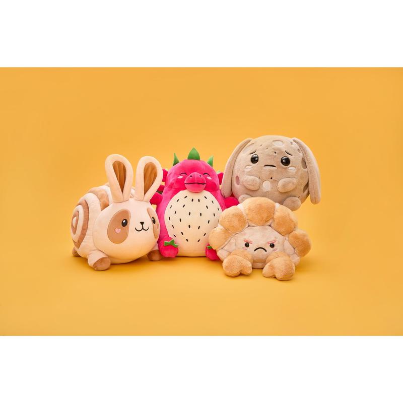 Core Four Plush Bundle - Luna, Peeko, Dulce, and Claude - Quirky Friends Set - Handcrafted Premium Soft Plush - 16 x 12 x 10 inches - CPC Certified - Perfect for Home Decor