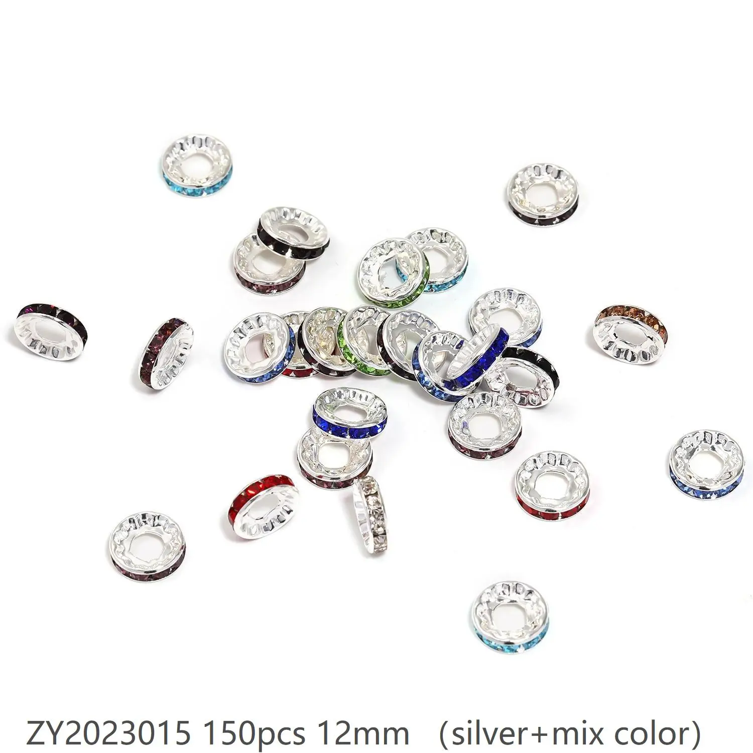 #128 (12mm 150pcs) Sliver mix ZY2023015 