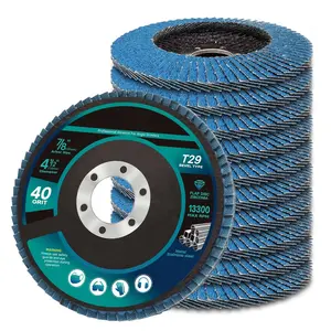10 Pack Flap Discs 4-1/2" for Angle , 40 Grit T29 Zirconia Abrasive Grinding Wheel, 4.5" x 7/8" Flap Sanding Disc for Metal and Stainless Steel Finishing