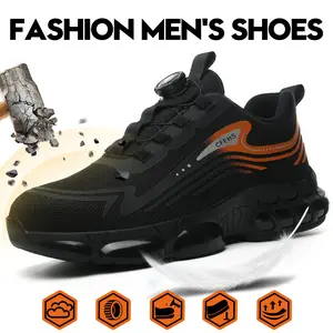 Steel Toe Shoes for Men Indestructible Work Shoes Lightweight Steel Toe Sneakers Women Safety Shoes Puncture Proof Composite Toe Shoes