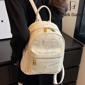 Park Dance The Street Chic Mini Backpack PU Leather Waterproof 10 Inch Laptop Compartment Zipper Closure General Use