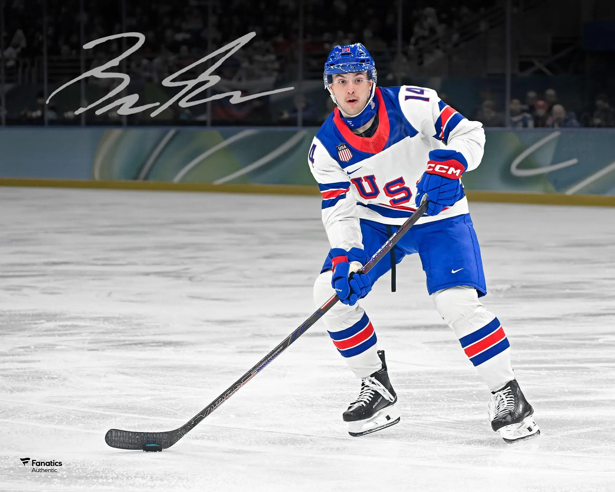 Brock Faber Team USA Autographed 16" x 20" 2026 Olympic Gold Medal Winner Photograph - Fanatics Authentic Certified