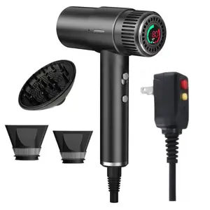 【Coupon Available】 High-speed HairDryer Titanium Edition blow dryer BrushlessMotor & lonic Technology 3 Temperature SettingsThermo Control Technology Ergonomic Design,Perfect Present for Men Women Friend FamilyGift